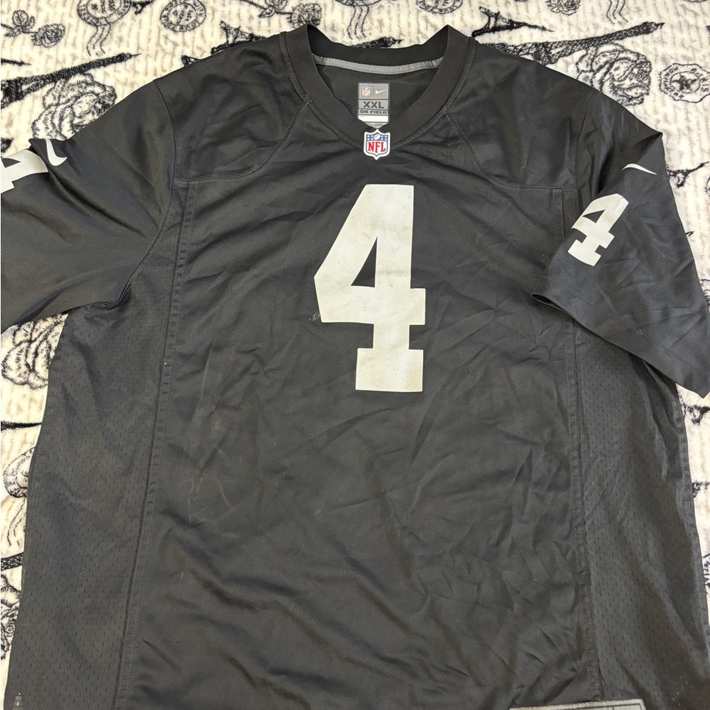 Las Vegas Raiders Derek Carr Nike NFL Football Jersey #4 Team Black XXL